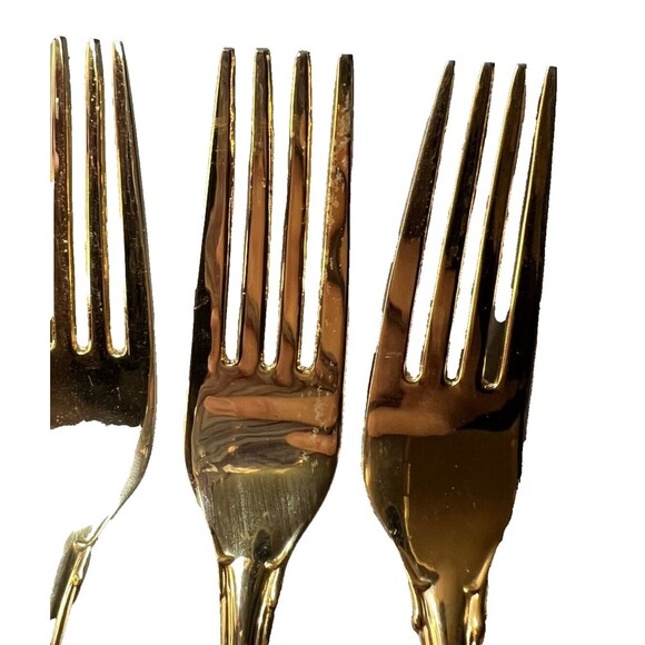 FB Rogers Golden Plated Electroplate American Chipendale Flatware 5 Dinner - Picture 6 of 16